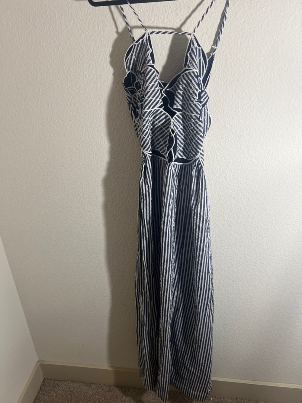 Anthropologie Celandine Hibiscus cutwork cotton midi dress Sz XL vacay coastal - Picture 6 of 11